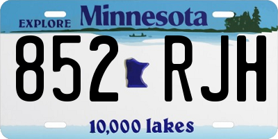 MN license plate 852RJH