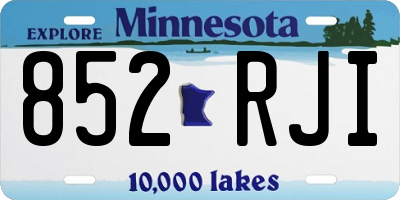 MN license plate 852RJI