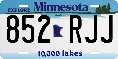 MN license plate 852RJJ