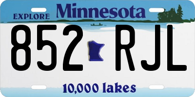 MN license plate 852RJL
