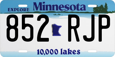 MN license plate 852RJP