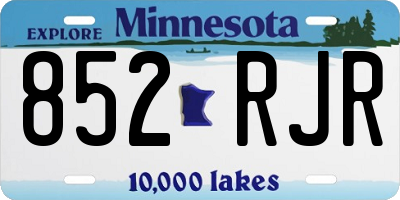 MN license plate 852RJR