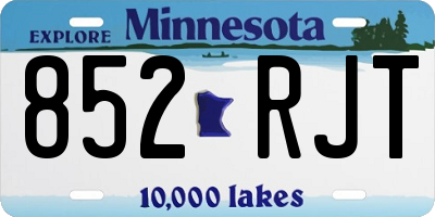 MN license plate 852RJT