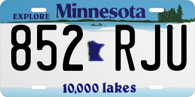 MN license plate 852RJU