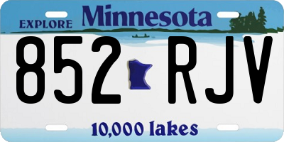MN license plate 852RJV