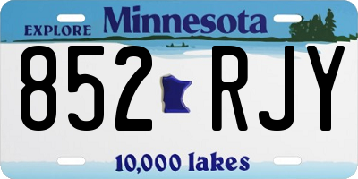 MN license plate 852RJY