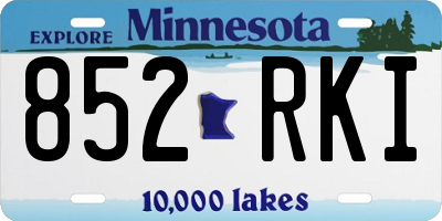 MN license plate 852RKI