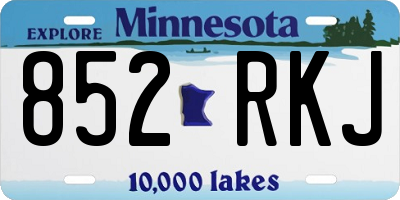 MN license plate 852RKJ