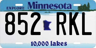 MN license plate 852RKL