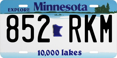 MN license plate 852RKM
