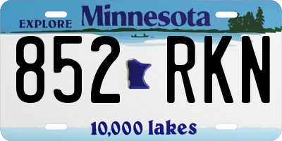 MN license plate 852RKN