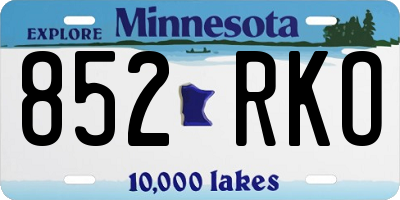 MN license plate 852RKO