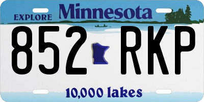MN license plate 852RKP