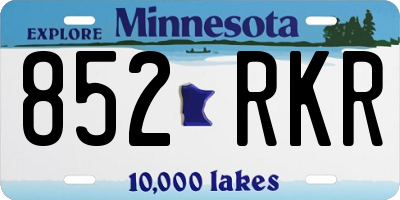 MN license plate 852RKR