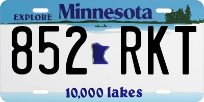 MN license plate 852RKT