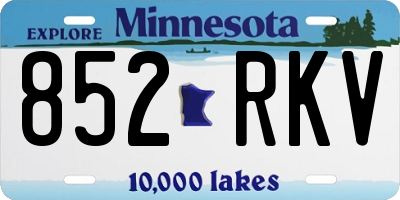 MN license plate 852RKV