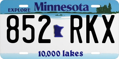 MN license plate 852RKX