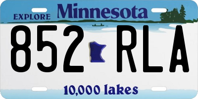 MN license plate 852RLA