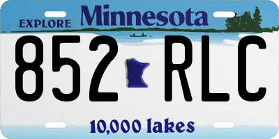 MN license plate 852RLC