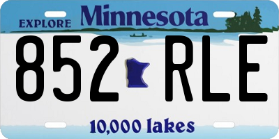 MN license plate 852RLE