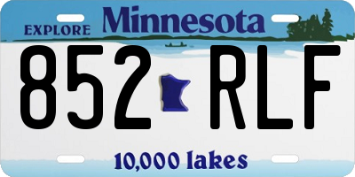 MN license plate 852RLF