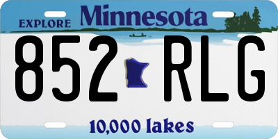 MN license plate 852RLG