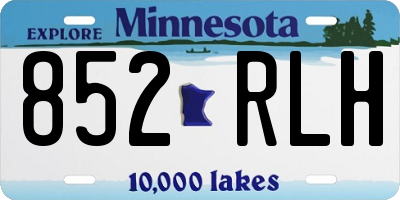 MN license plate 852RLH
