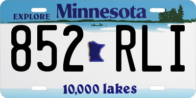 MN license plate 852RLI
