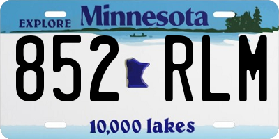 MN license plate 852RLM