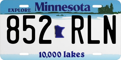 MN license plate 852RLN