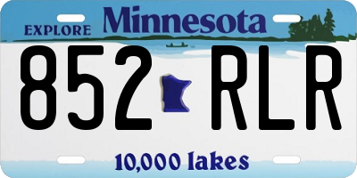 MN license plate 852RLR