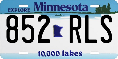MN license plate 852RLS