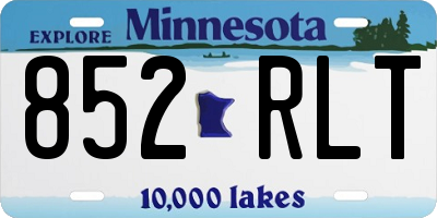 MN license plate 852RLT