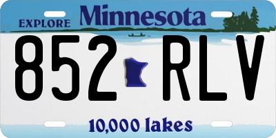 MN license plate 852RLV