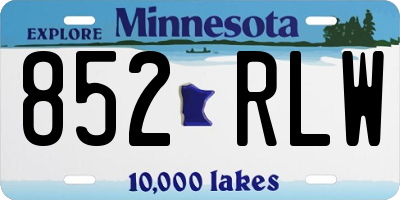 MN license plate 852RLW