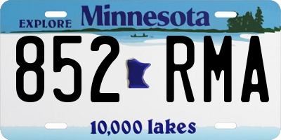 MN license plate 852RMA