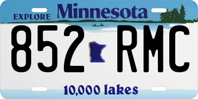 MN license plate 852RMC
