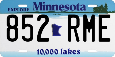 MN license plate 852RME