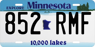 MN license plate 852RMF