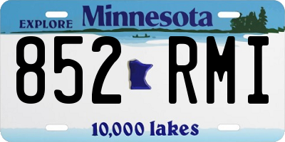 MN license plate 852RMI