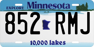 MN license plate 852RMJ