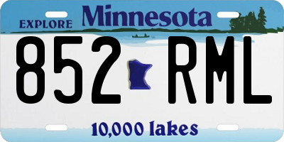 MN license plate 852RML