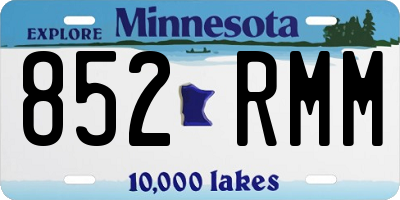 MN license plate 852RMM