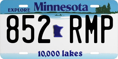 MN license plate 852RMP