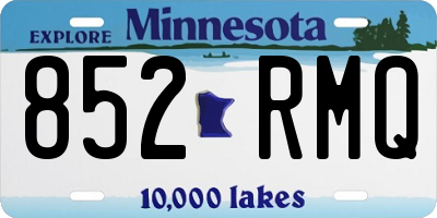 MN license plate 852RMQ