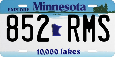 MN license plate 852RMS