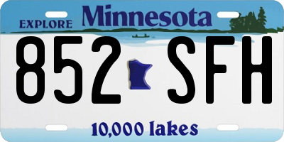 MN license plate 852SFH