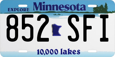 MN license plate 852SFI