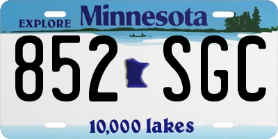 MN license plate 852SGC