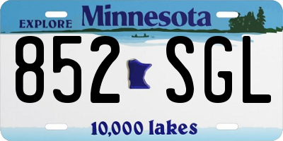 MN license plate 852SGL